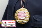 Pink Jelly Thumbprint Cookie Clicker Fidget Keychain - Linear Red