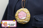 Pink Jelly Thumbprint Cookie Clicker Fidget Keychain - Silent Peach