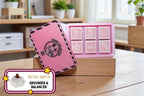 Pink Stamp Collection Clicker Fidget - Tactile Brown