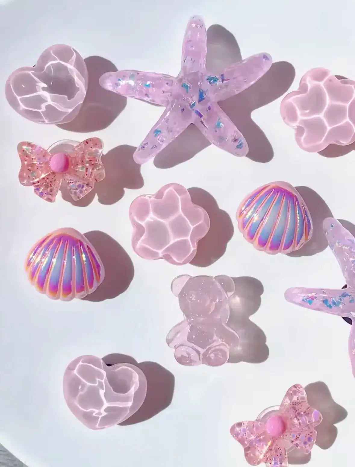 Pink Starfish Clog Charms Set