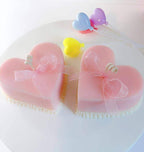 Pink Strawberry Heart Shaped Mini Dessert Cake Candle