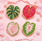 Plant Leaf Enamel Pin Set 4pcs