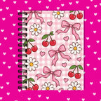 Premium Journaling Notebook - 100 Sheets - Cherry Gingham / Dot