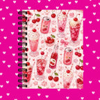 Premium Journaling Notebook - 100 Sheets - Cherry Soda / Dot