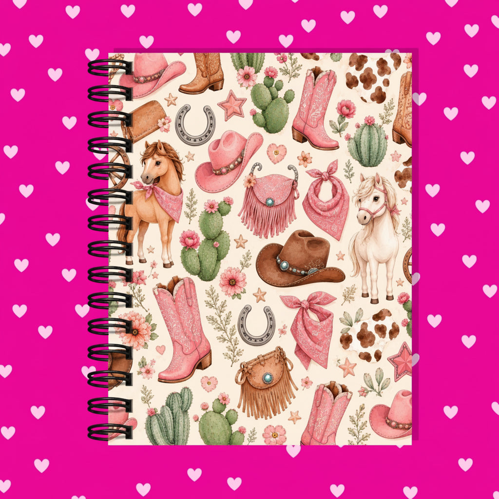 Premium Journaling Notebook - 100 Sheets - Country Western / Dot