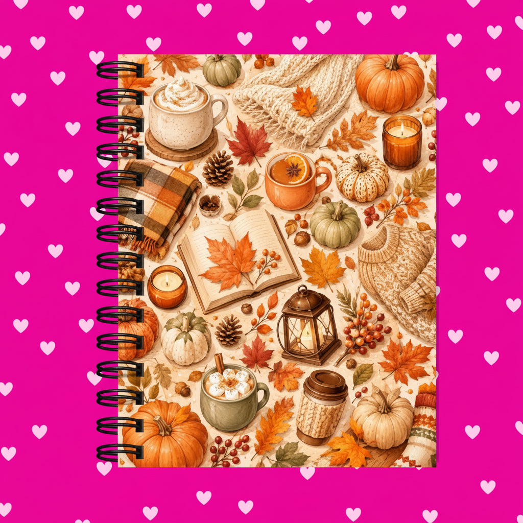 Premium Journaling Notebook - 100 Sheets - Cozy Autumn / Dot