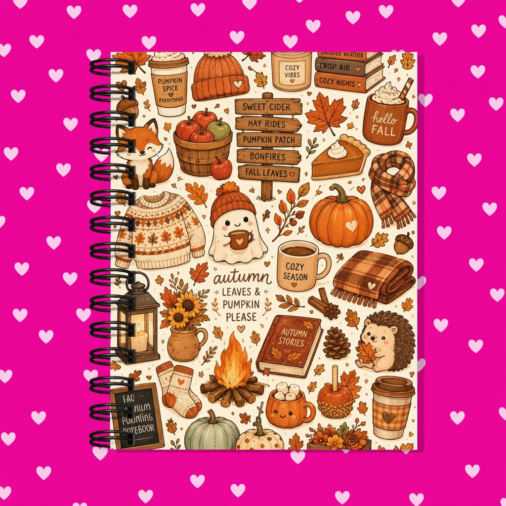 Premium Journaling Notebook - 100 Sheets - Cozy Season / Dot