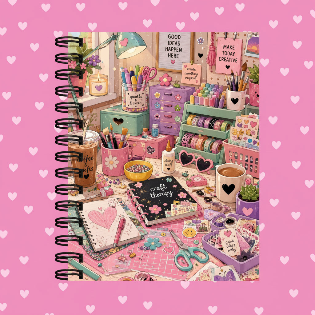 Premium Journaling Notebook - 100 Sheets - Crafters Corner / Dot