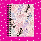 Premium Journaling Notebook - 100 Sheets - Cute Sneakers / Dot