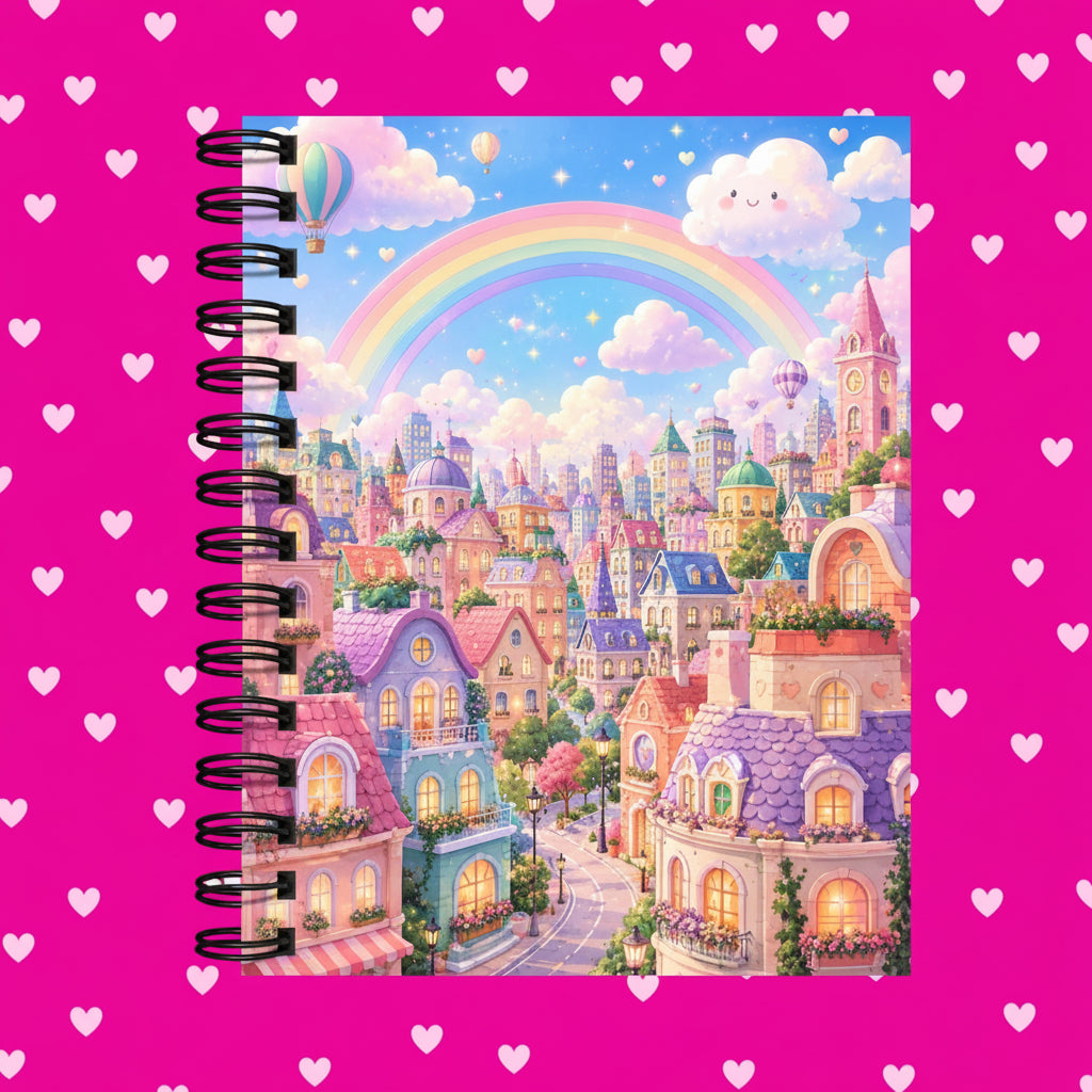 Premium Journaling Notebook - 100 Sheets - Dreamy City / Dot