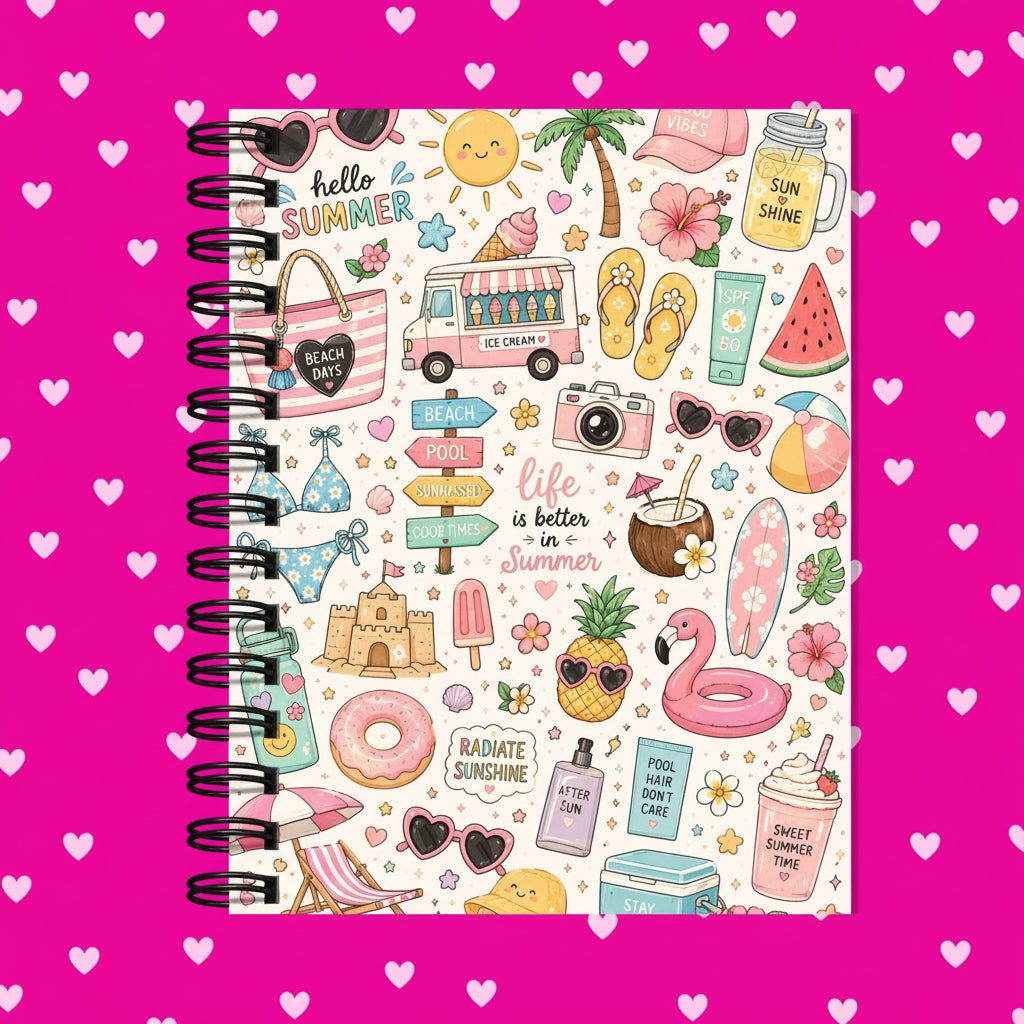 Premium Journaling Notebook - 100 Sheets - Forever Summer / Dot