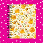 Premium Journaling Notebook - 100 Sheets - Honey Bees / Dot