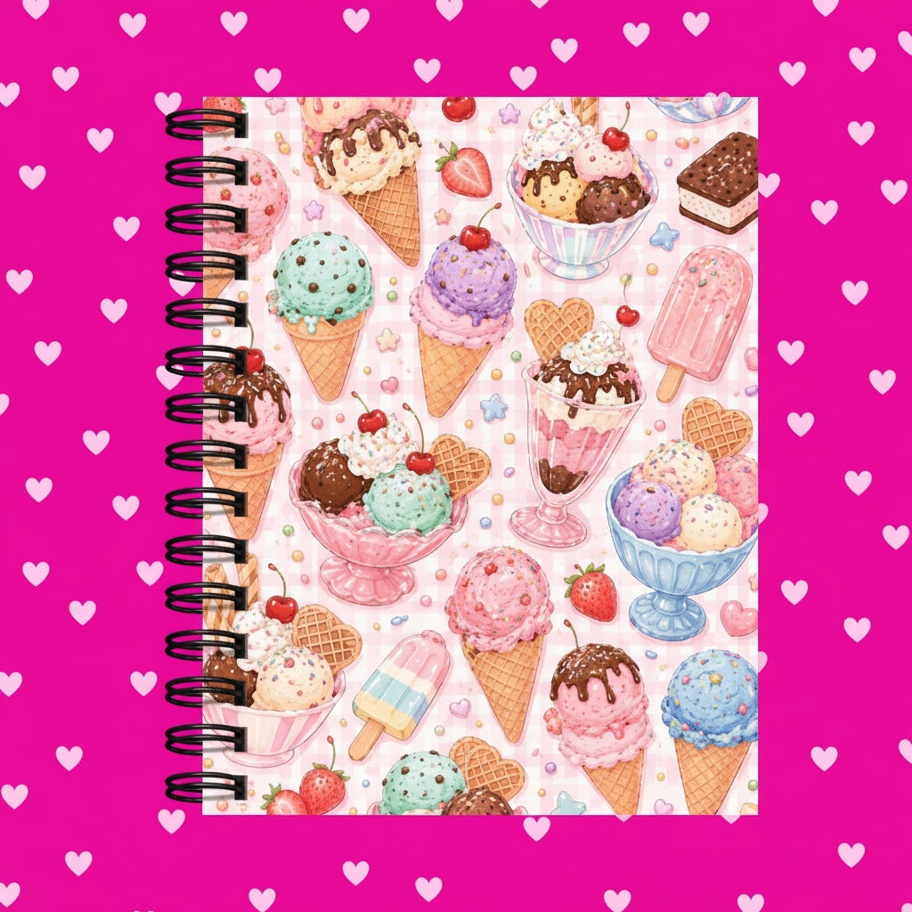 Premium Journaling Notebook - 100 Sheets - Ice Cream / Dot