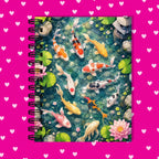 Premium Journaling Notebook - 100 Sheets - Koi Pond / Dot