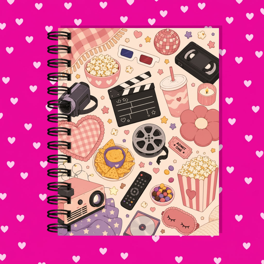 Premium Journaling Notebook - 100 Sheets - Movie Night / Dot
