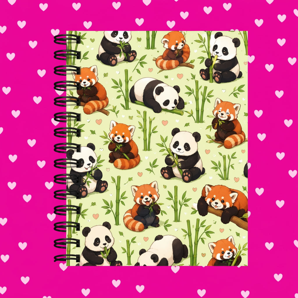 Premium Journaling Notebook - 100 Sheets - Pandas / Dot