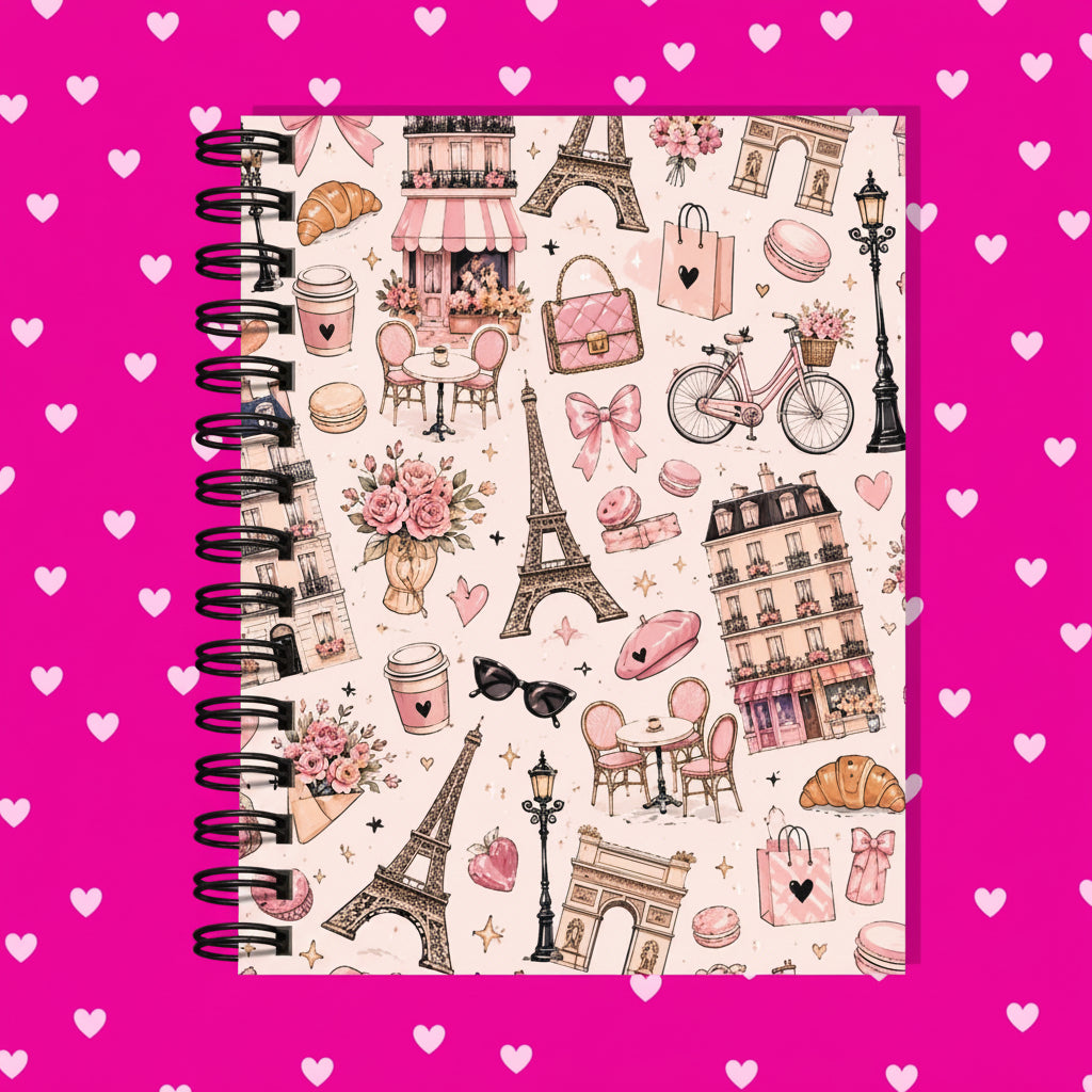 Premium Journaling Notebook - 100 Sheets - Paris France / Dot