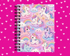 Premium Journaling Notebook - 100 Sheets - Rainbow Unicorn / Dot