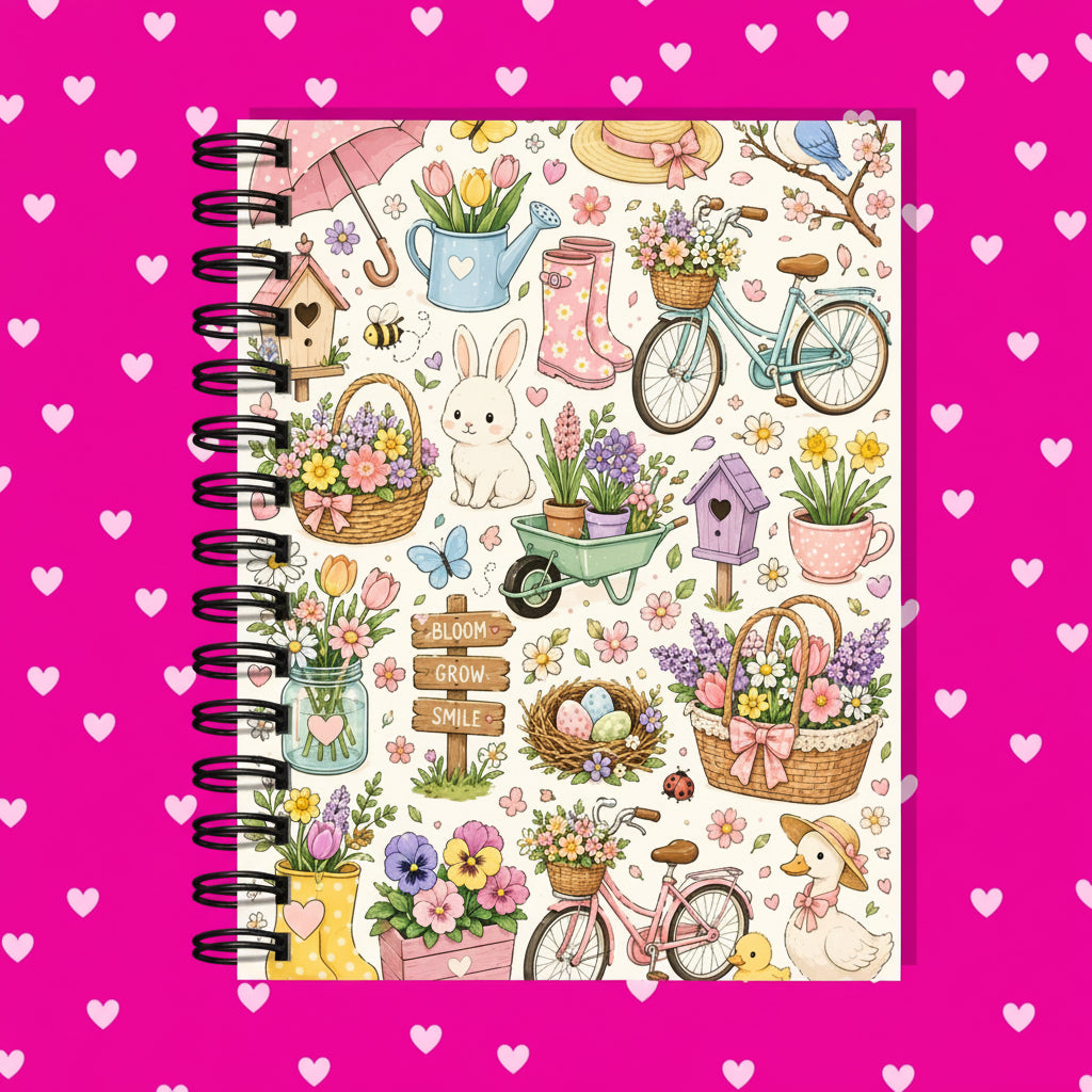 Premium Journaling Notebook - 100 Sheets - Spring Season / Dot