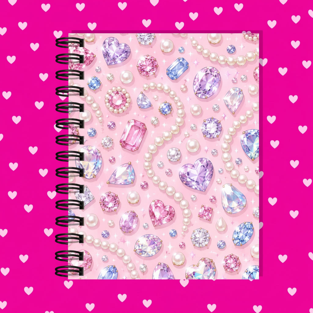 Premium Journaling Notebook - 100 Sheets - Timeless Jewels / Dot