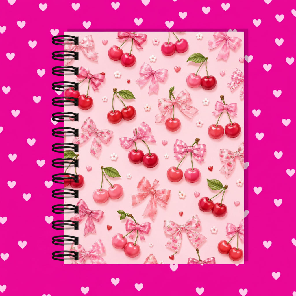 Premium Journaling Notebook - 100 Sheets - Very Cherry / Dot