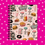Premium Journaling Notebook - 100 Sheets - Vintage Diner / Dot