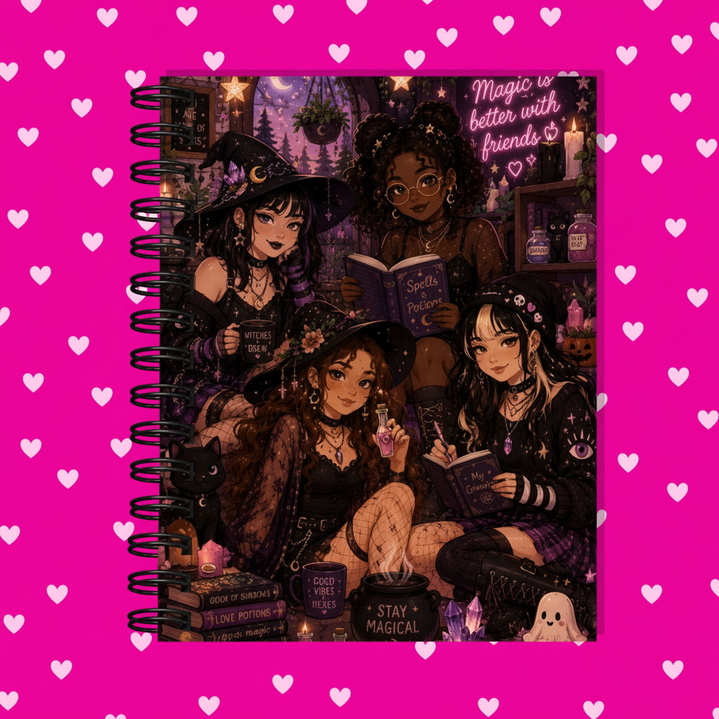 Premium Journaling Notebook - 100 Sheets - Witch Academy / Dot
