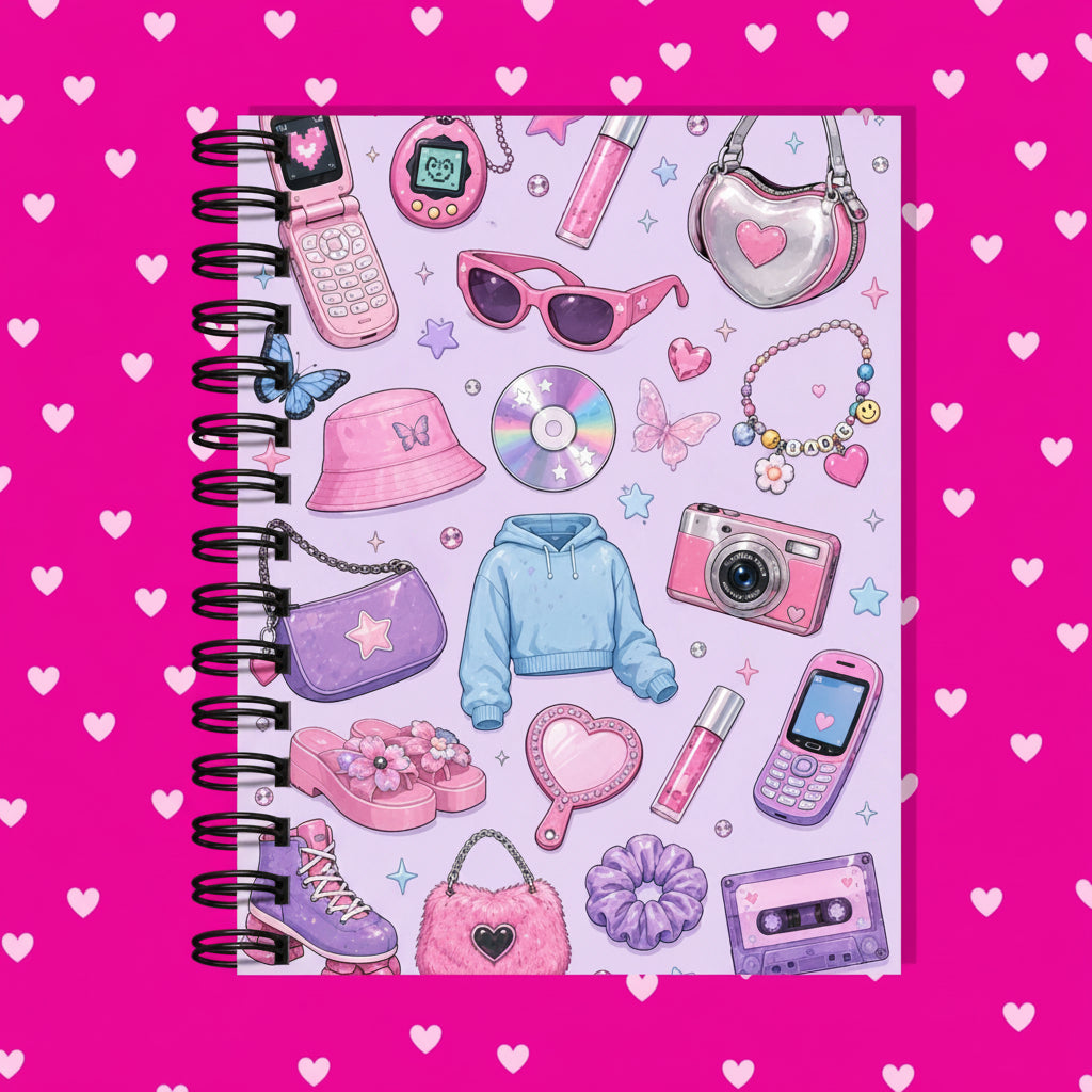 Premium Journaling Notebook - 100 Sheets - Y2K / Dot