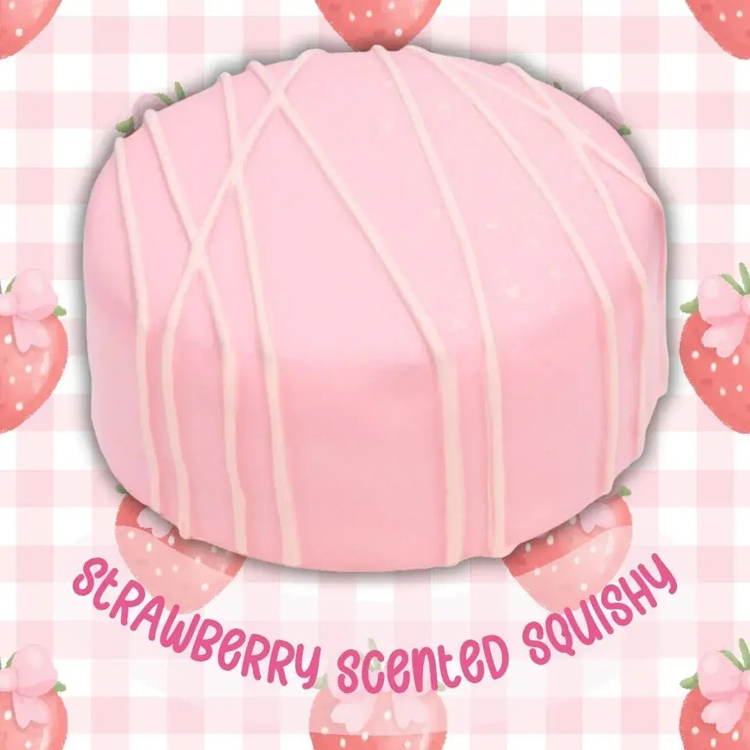 Sachertorte Cake Mini Scented Squishy - Strawberry