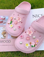 Sakura Blush Petals Clog Charms Set
