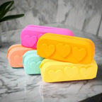 Silicone Embossed Hearts Cosmetic Bag