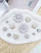 Silver Snowflake Clog Charms Set