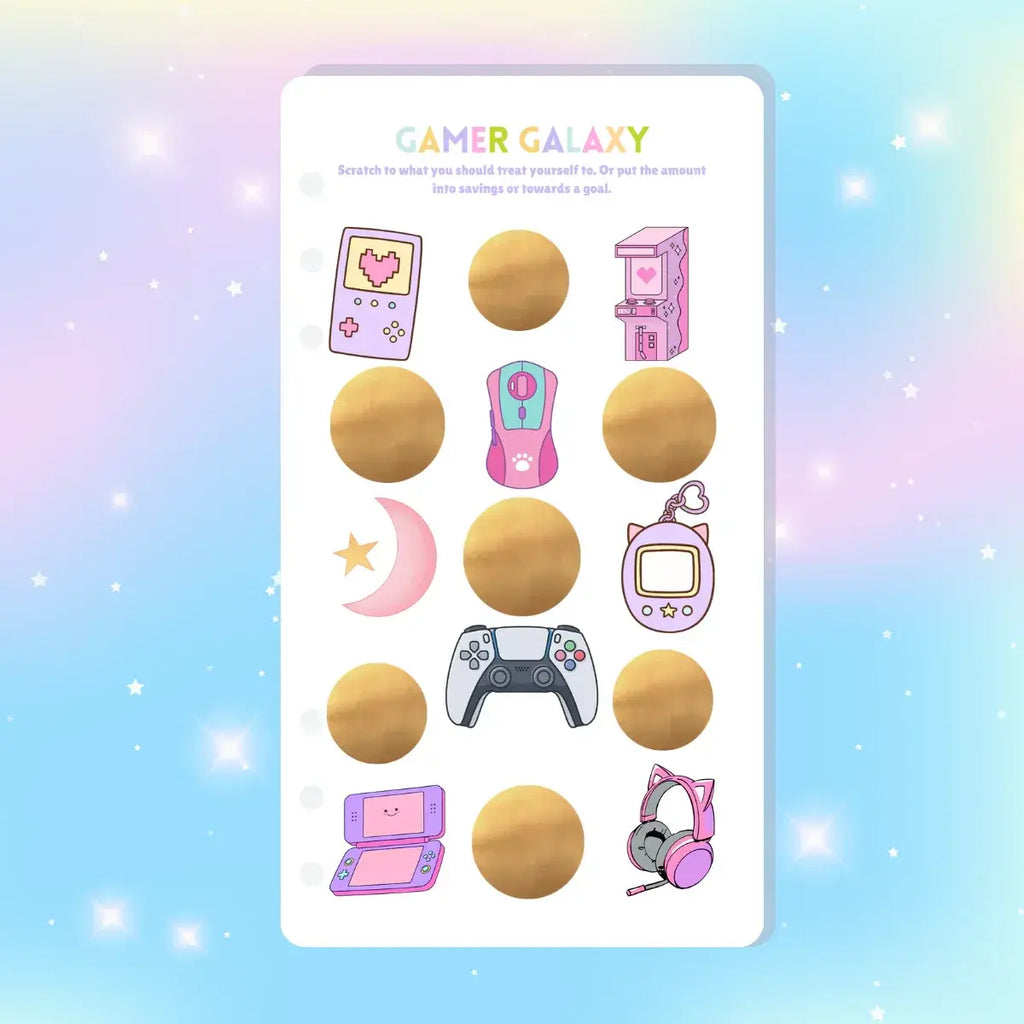 Single Page Saving Challenges & Trackers Inserts - A6 - Gamer Galaxy