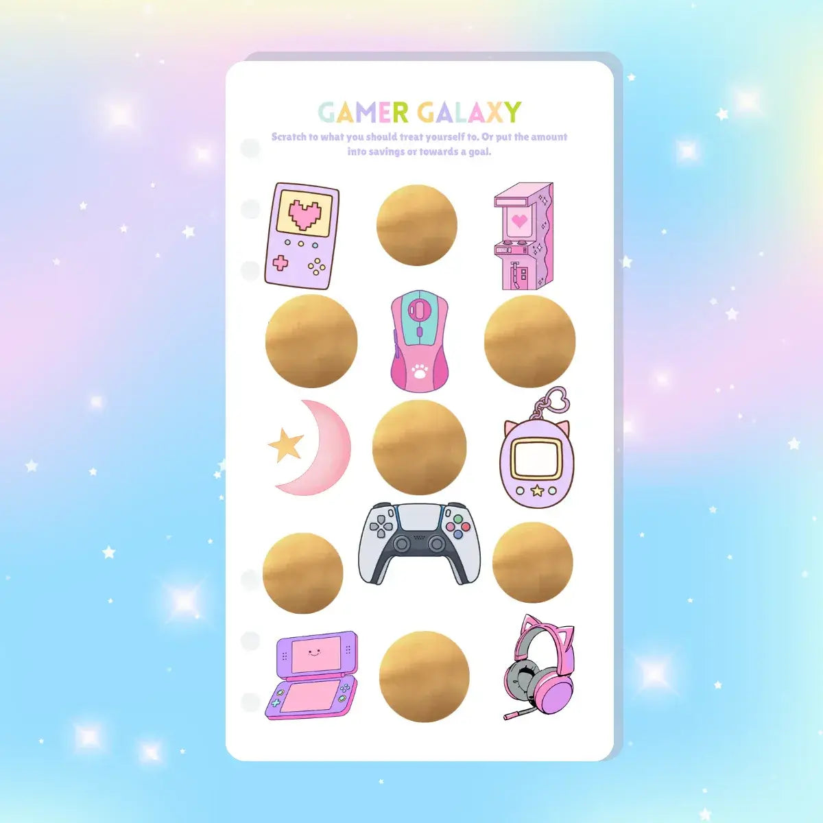 Single Page Saving Challenges & Trackers Inserts - A6 - Gamer Galaxy