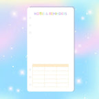Single Page Saving Challenges & Trackers Inserts - A6 - Notes & Reminders