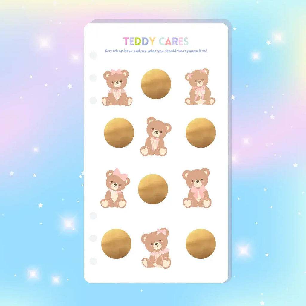 Single Page Saving Challenges & Trackers Inserts - A6 - Teddy Cares