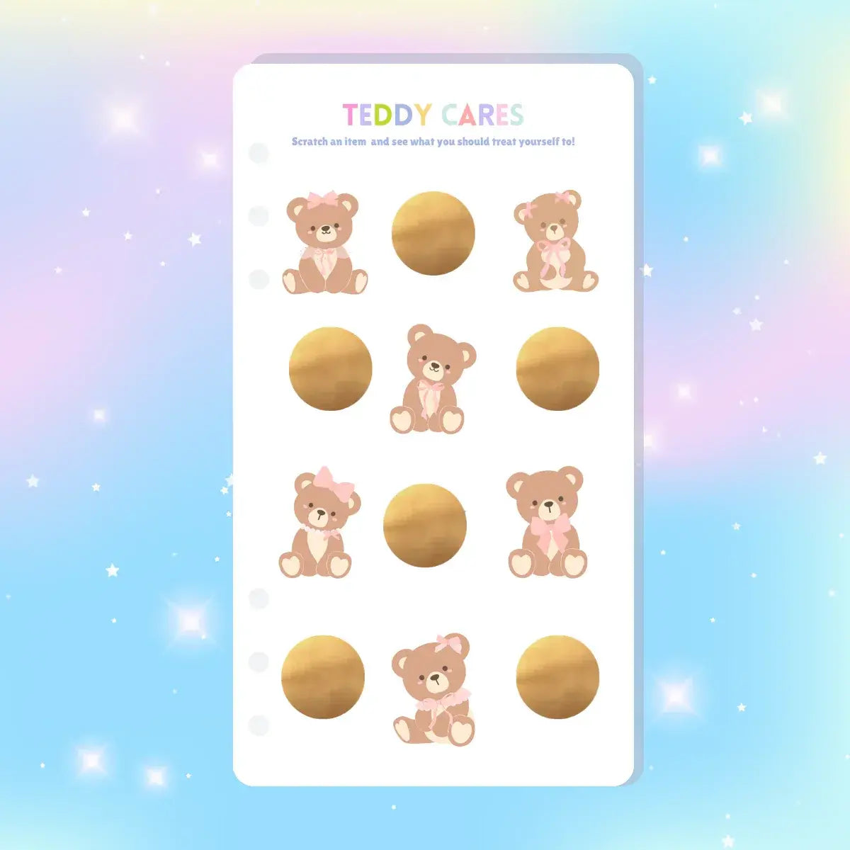 Single Page Saving Challenges & Trackers Inserts - A6 - Teddy Cares