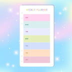Single Page Saving Challenges & Trackers Inserts - A6 - Weekly Planner