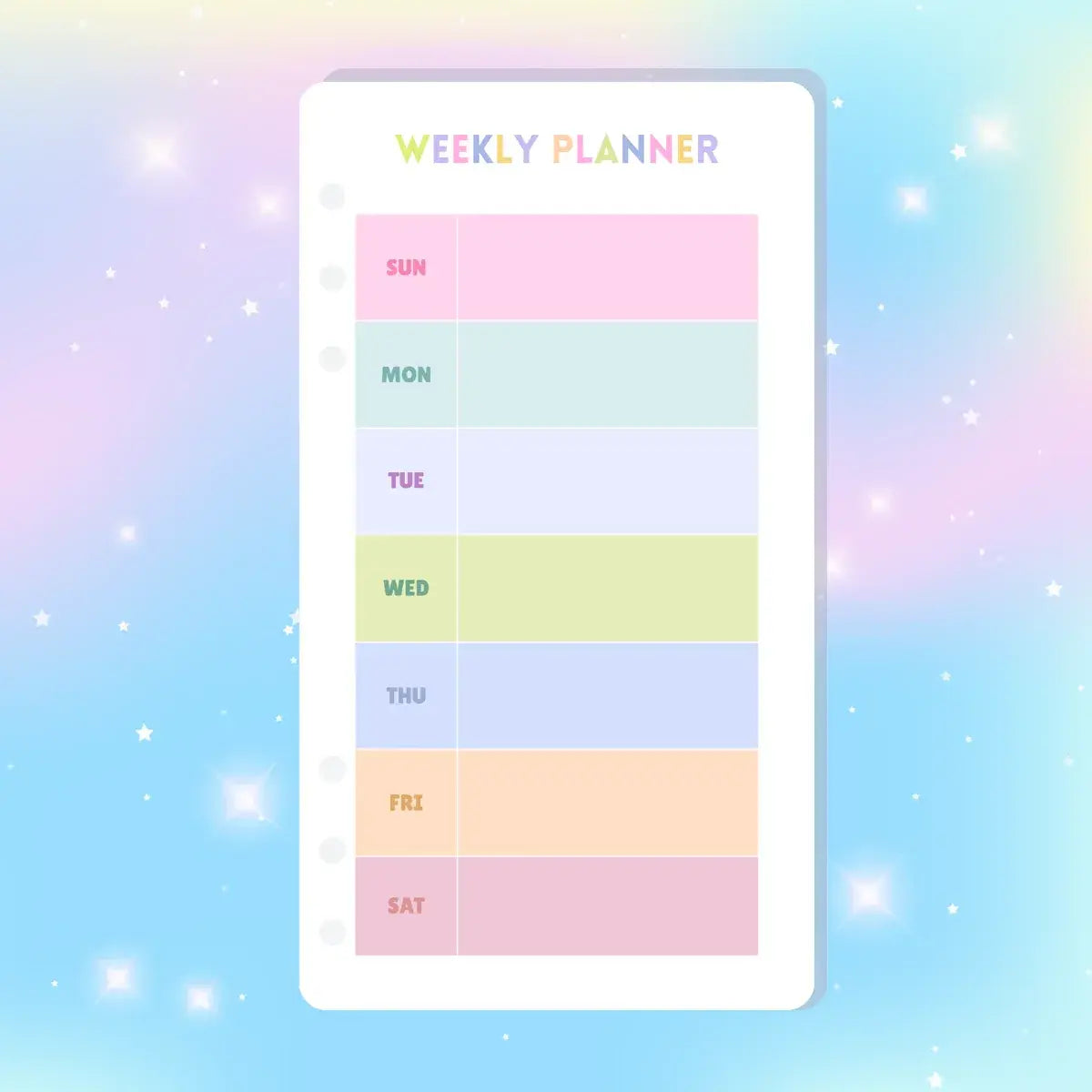 Single Page Saving Challenges & Trackers Inserts - A6 - Weekly Planner