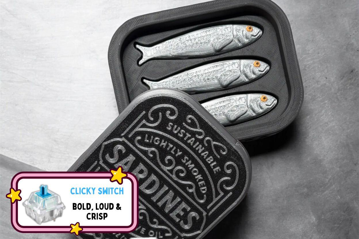 Smoked Sardines Clicker Fidget - Clicky Blue