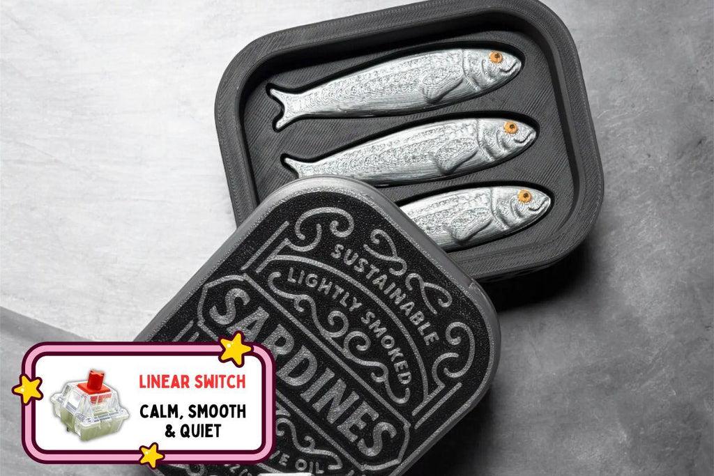 Smoked Sardines Clicker Fidget - Linear Red