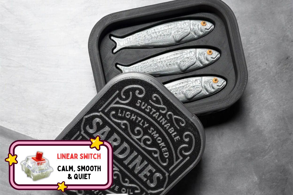 Smoked Sardines Clicker Fidget - Linear Red