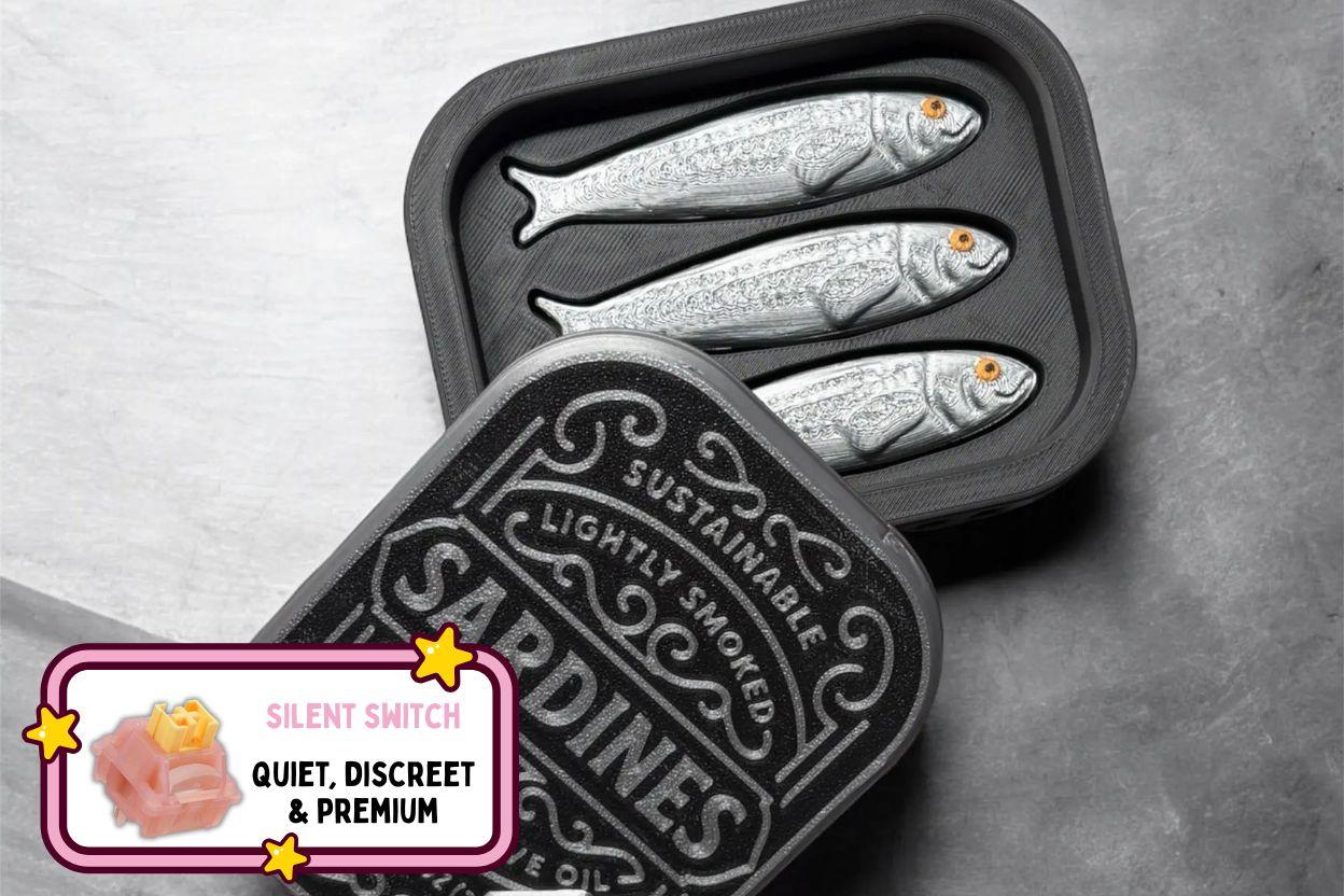 Smoked Sardines Clicker Fidget - Silent Peach