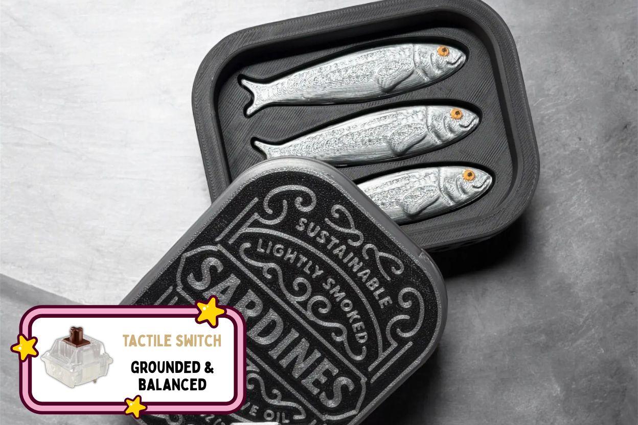 Smoked Sardines Clicker Fidget - Tactile Brown