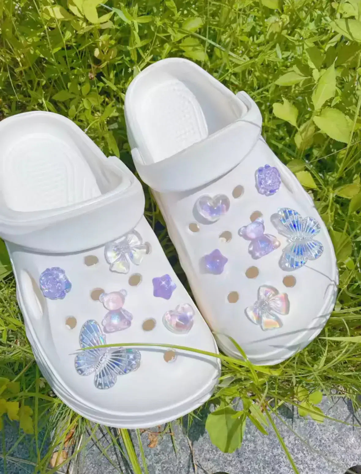 Soft Lilac Clog Charms Set