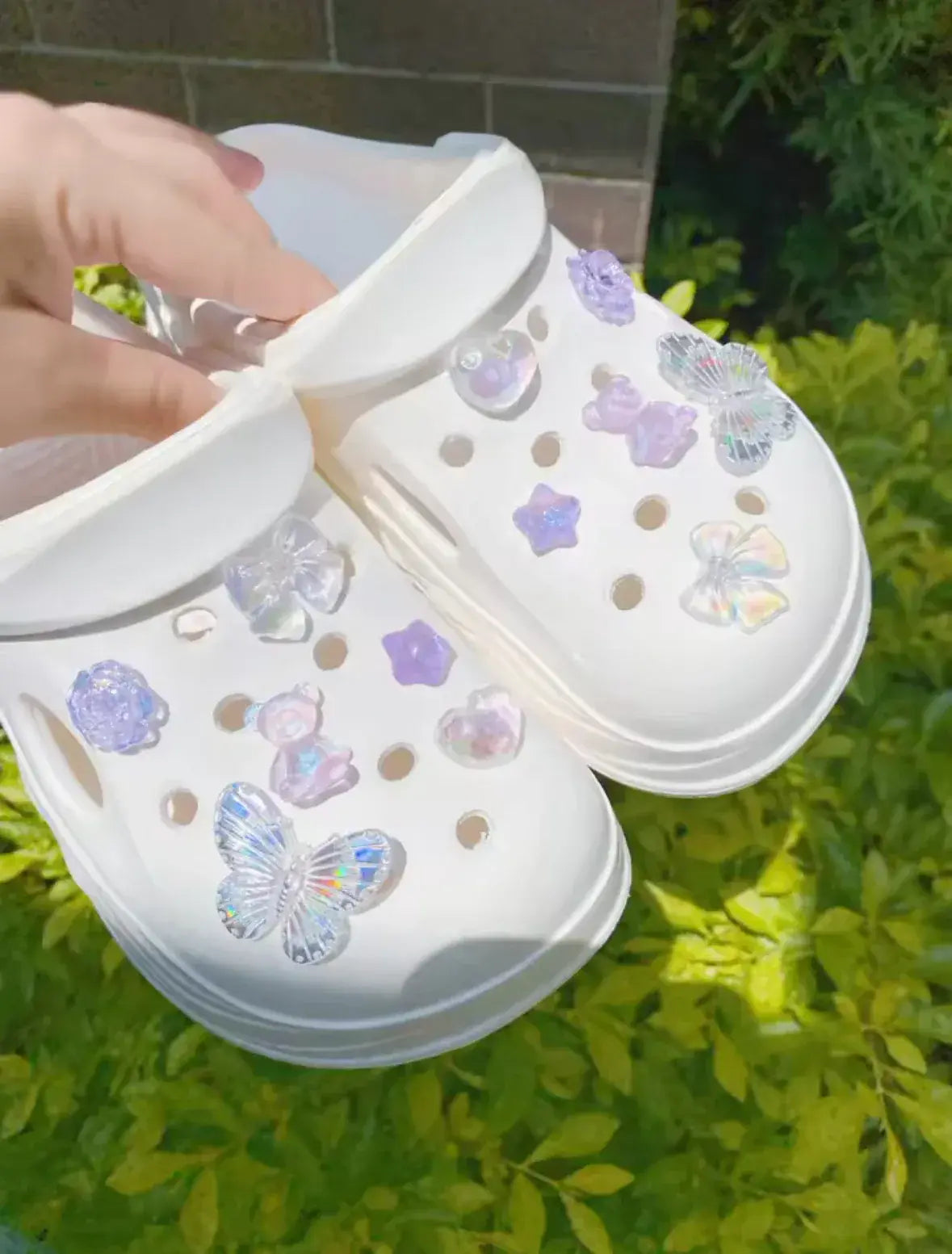 Soft Lilac Clog Charms Set
