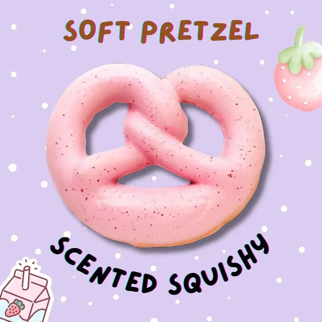 Soft Pretzel Scented Squishy - Strawberry (strawberry scent)