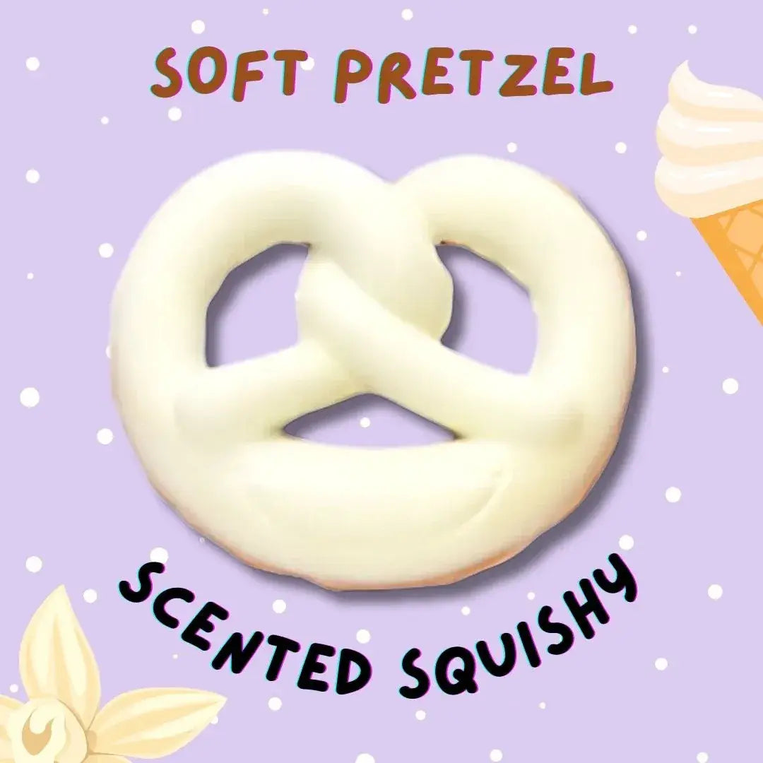 Soft Pretzel Scented Squishy - White chocolate (vanilla scent)