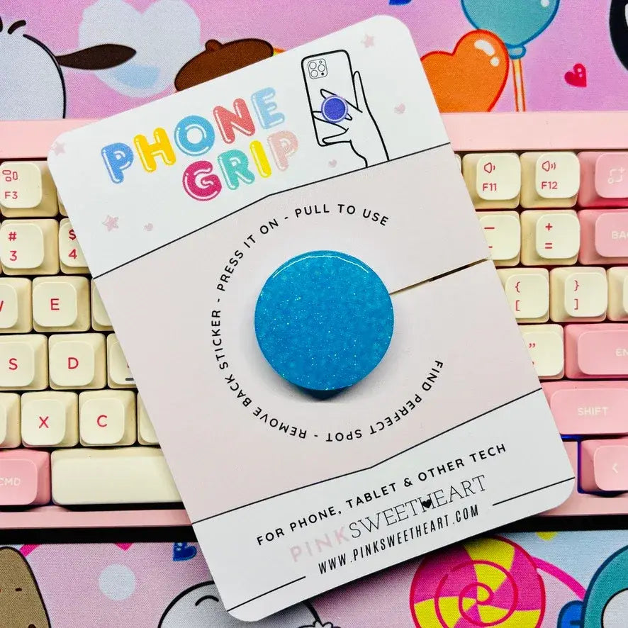 Sparkling Glitter Phone Grip - Blueberry