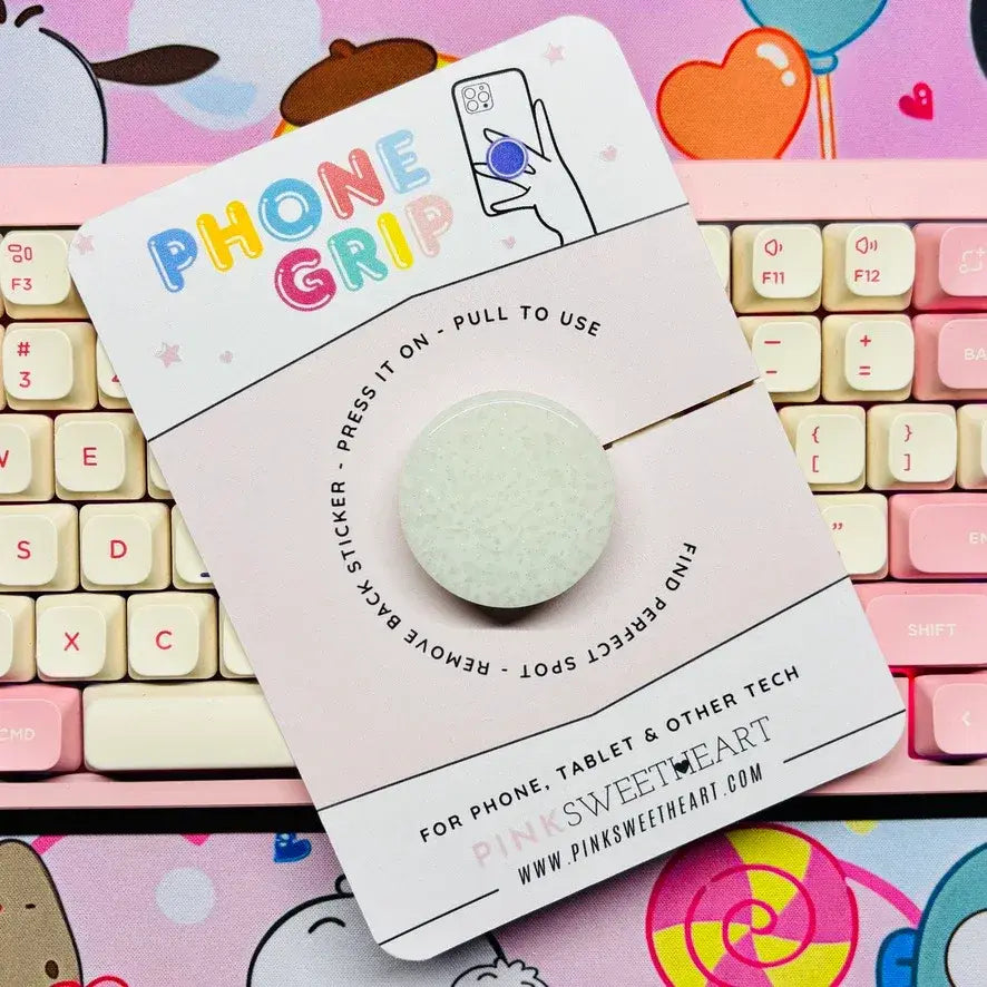 Sparkling Glitter Phone Grip - Milk